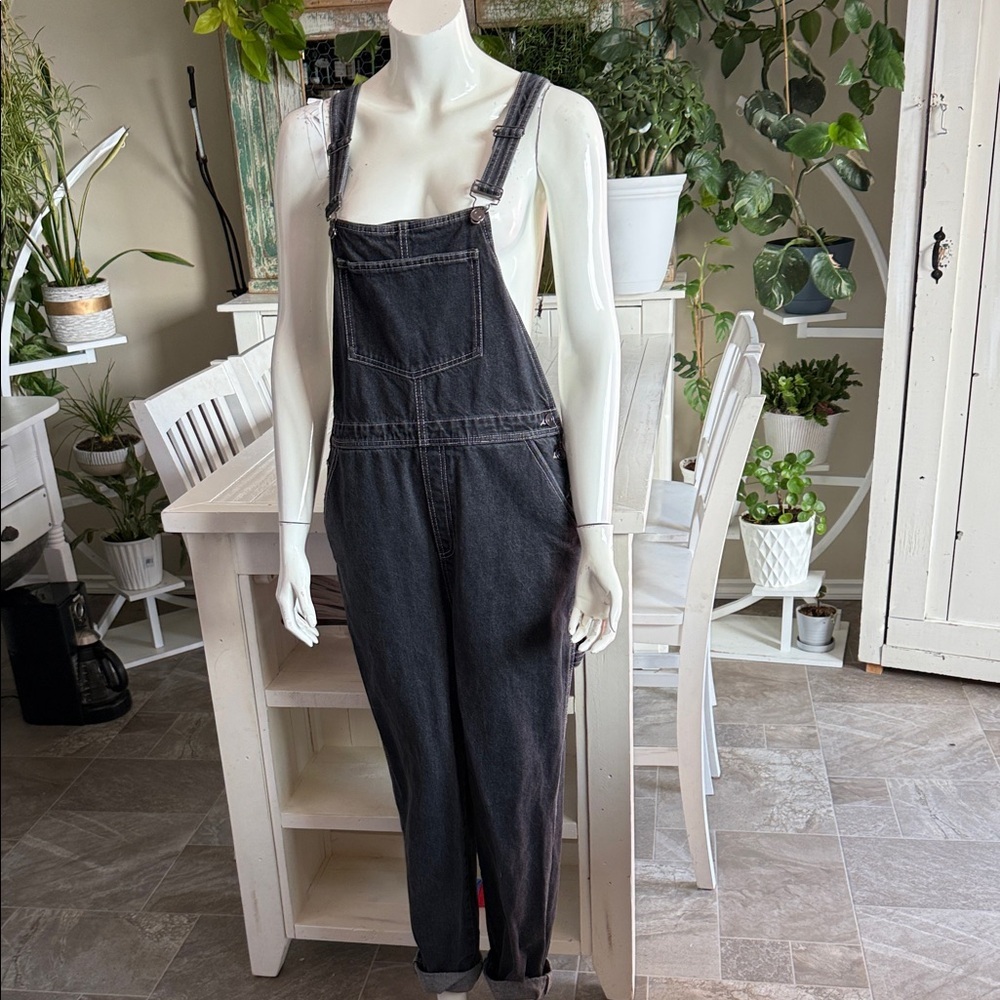 twik Vision recycled fibers Women's Black Denim Overalls med